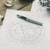 mesa com mapa astral