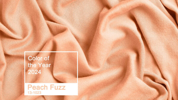 imagem na cor Peach Fuzz a cor do ano da Pantone